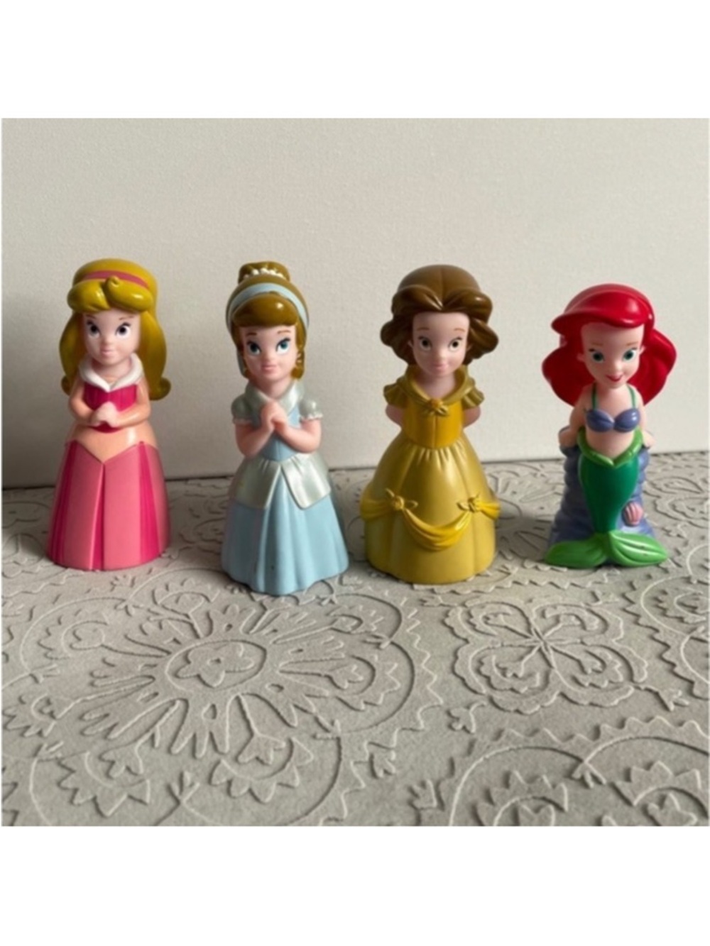 Disney Princesses Set of 4 Small 5"‎ Rubber Toddler Doll Figures